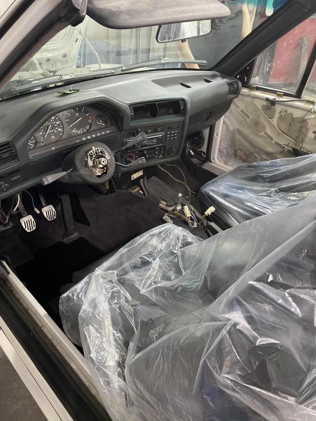 Interior going back in
